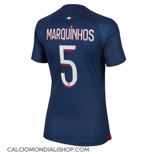 Maglie da calcio Paris Saint-Germain Marquinhos #5 Prima Maglia Femminile 2023-24 Manica Corta